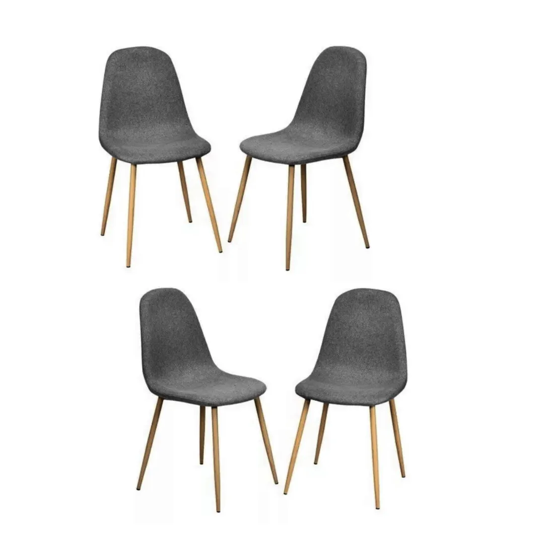Set de 4 Sillas Milano Lino Wood