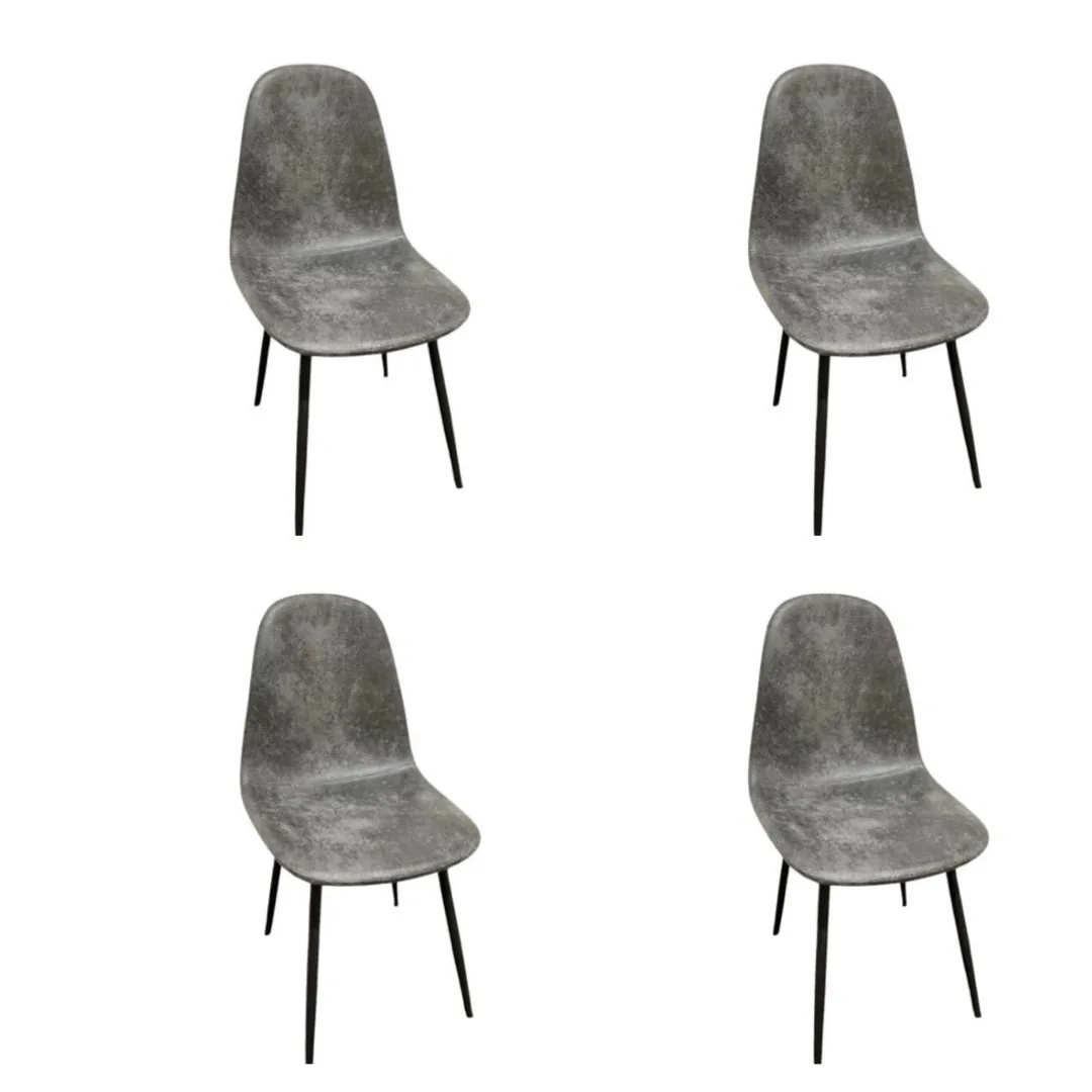 Set de 4 Silla Milano PU Black