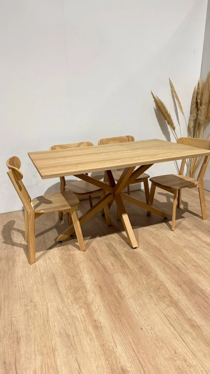 Comedor Madera 6 Sillas Fresno con Mesa Warwick  Rectangular Wood