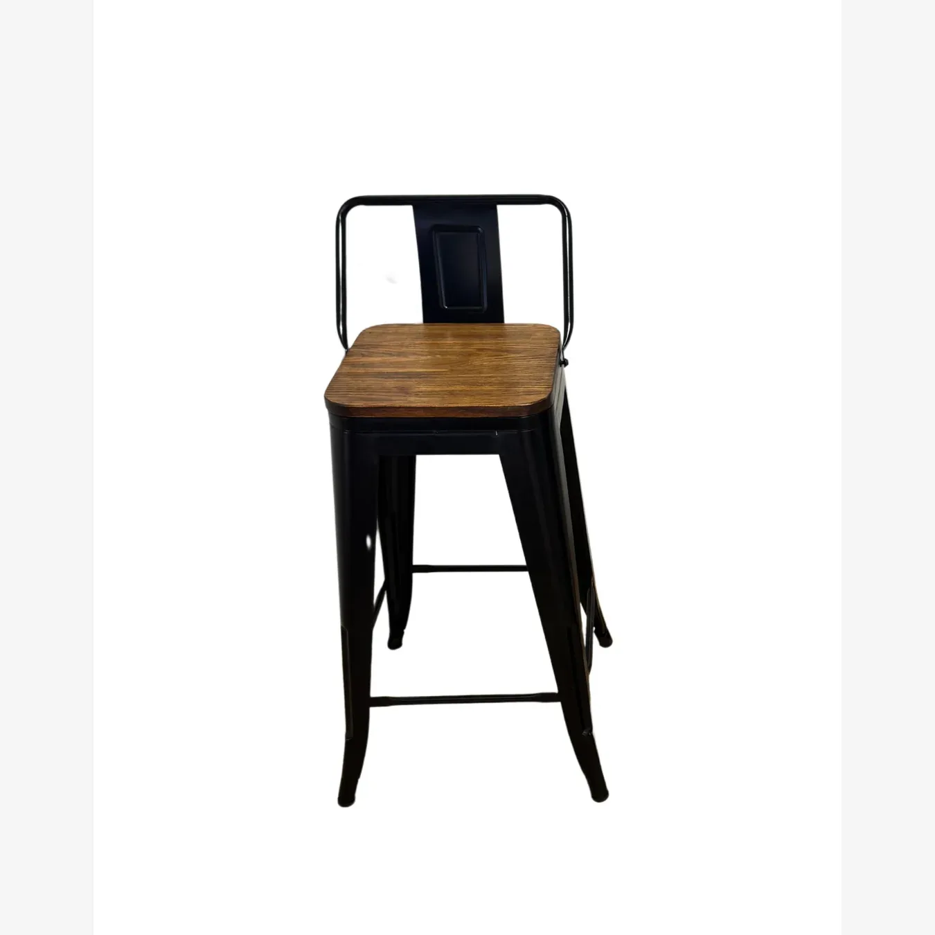 Set de 4 taburetes tolix Altos con madera (65cm)