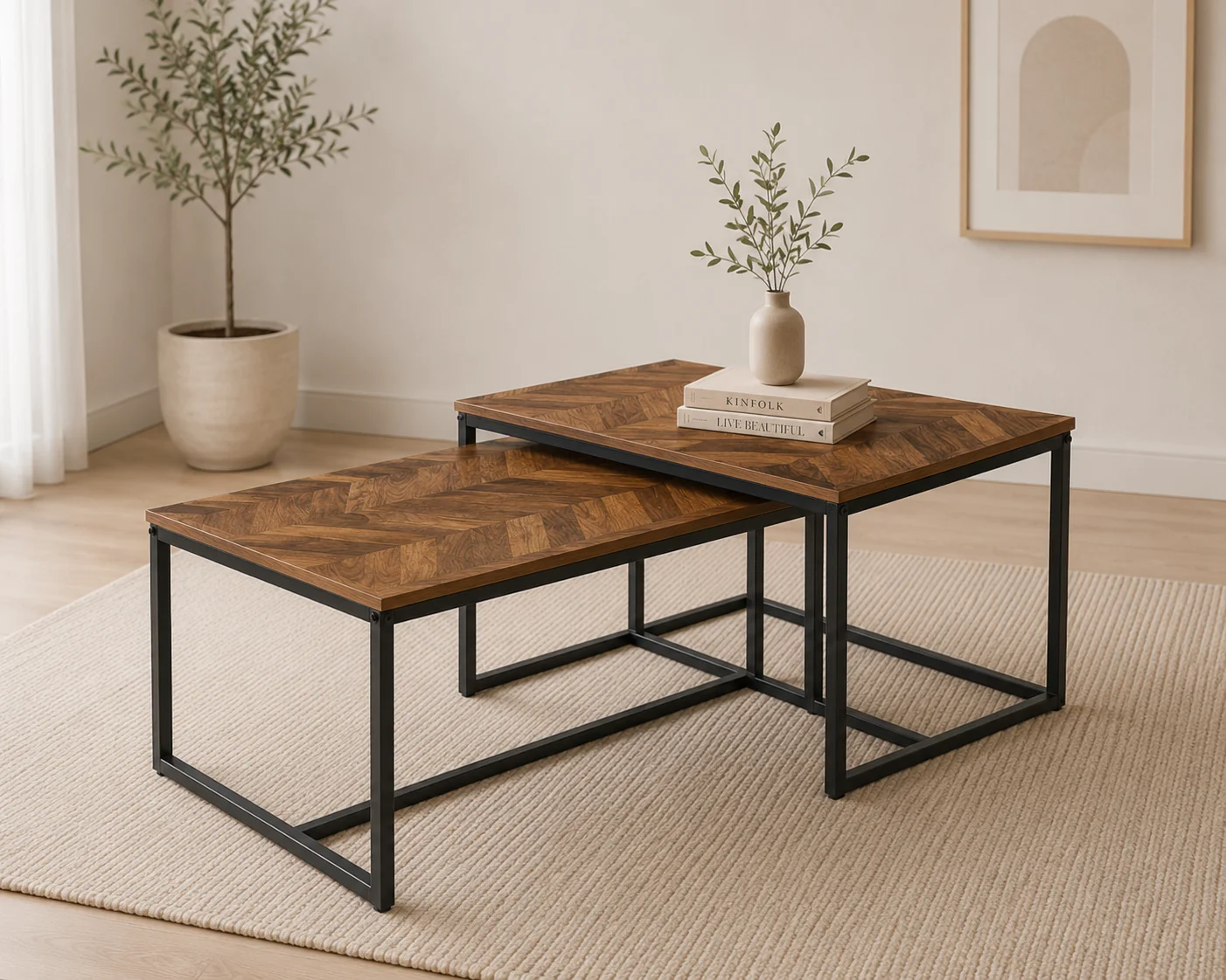 Mesa de Centro Duo Rectangular Clark