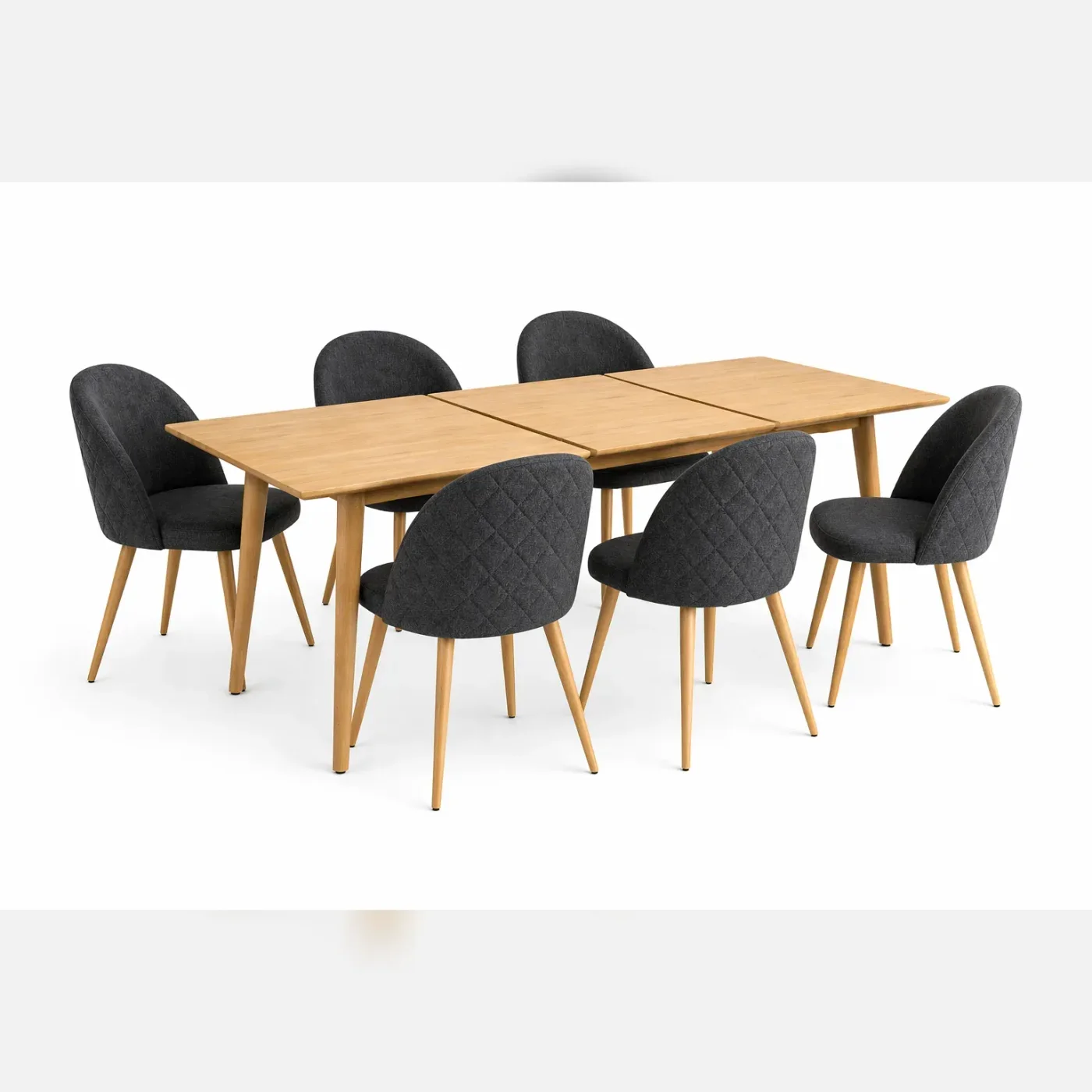 Mesa de comedor expandible Zeus Wood 6 sillas tokio lino arpi wood