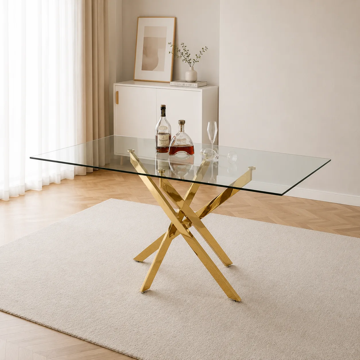 Mesa Dubai Rectangular Gold