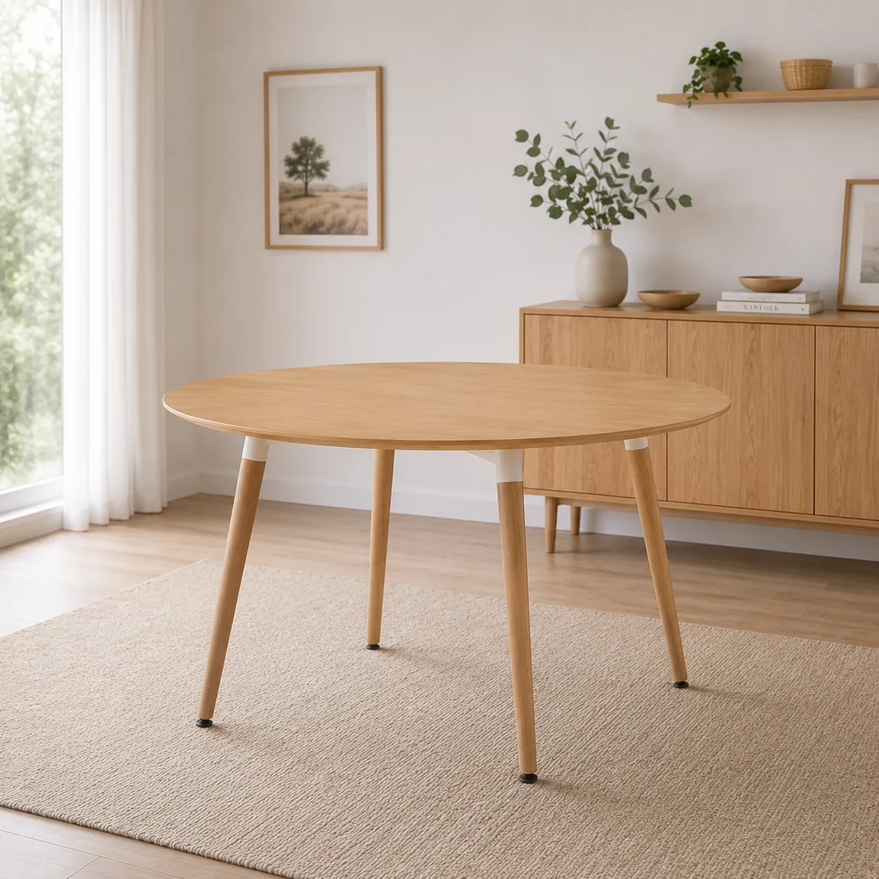 Mesa Eames Basic MDF Redonda