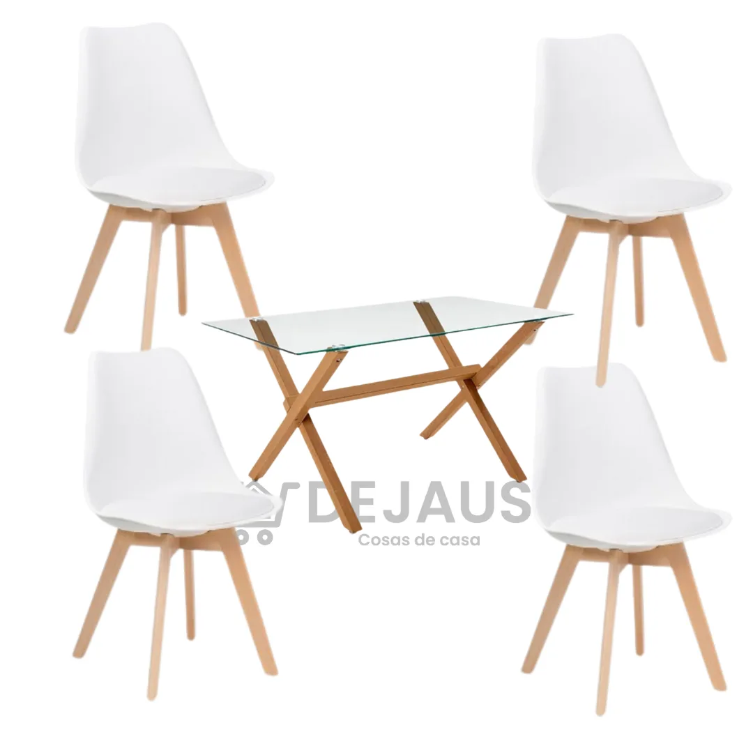 Mesa Medlock con 4 Sillas Tulip
