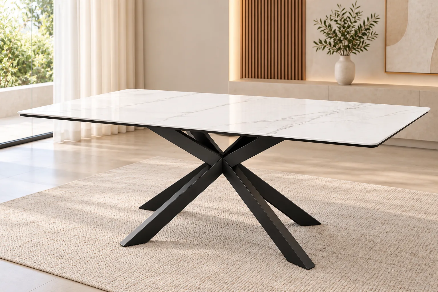 Mesa Rectangular Madrid Stone Black