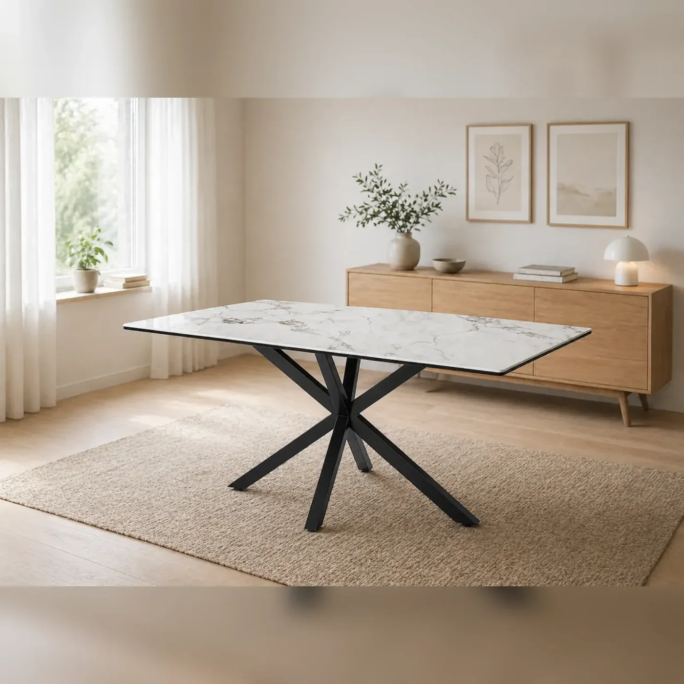 Mesa Warwick Rectangular Stone Black