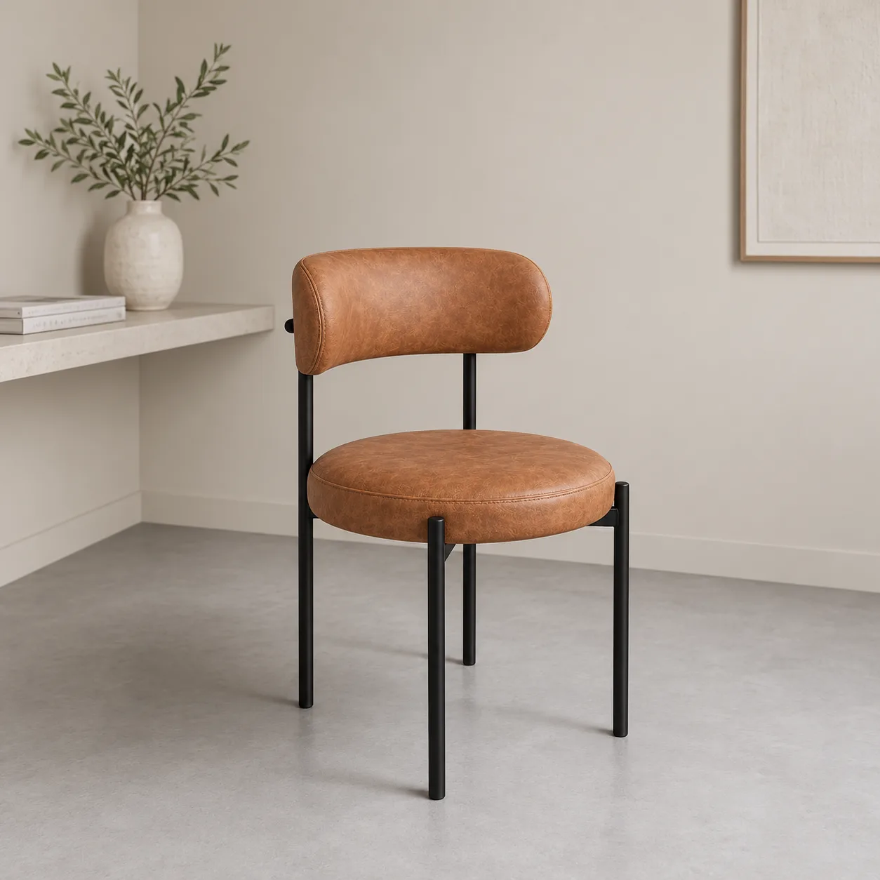 Silla Oslo PU envejecido Black