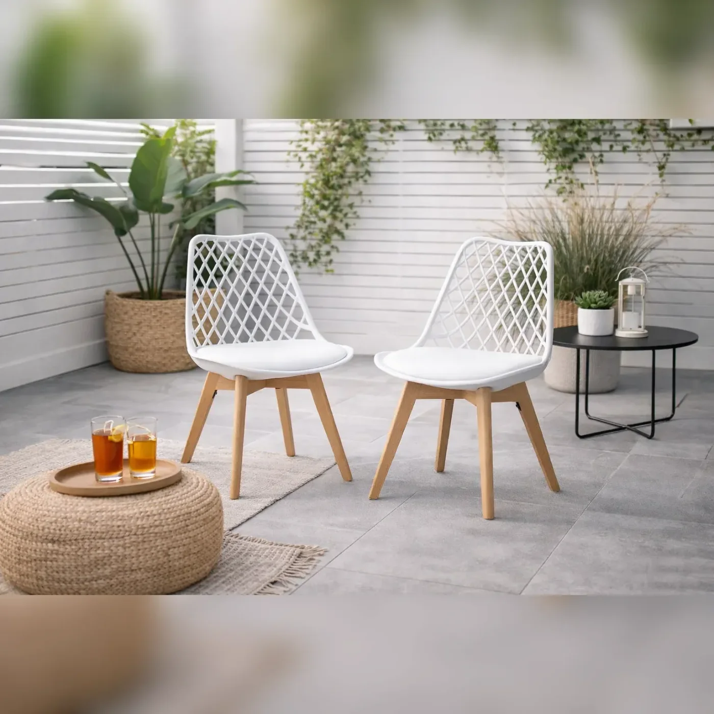 Set de 2 Sillas Tulip Mesh