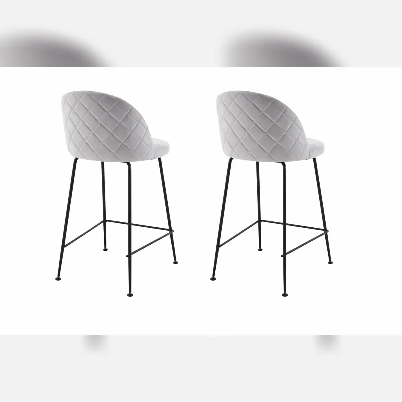 Pack 2 Taburetes Tokio Felpa Black