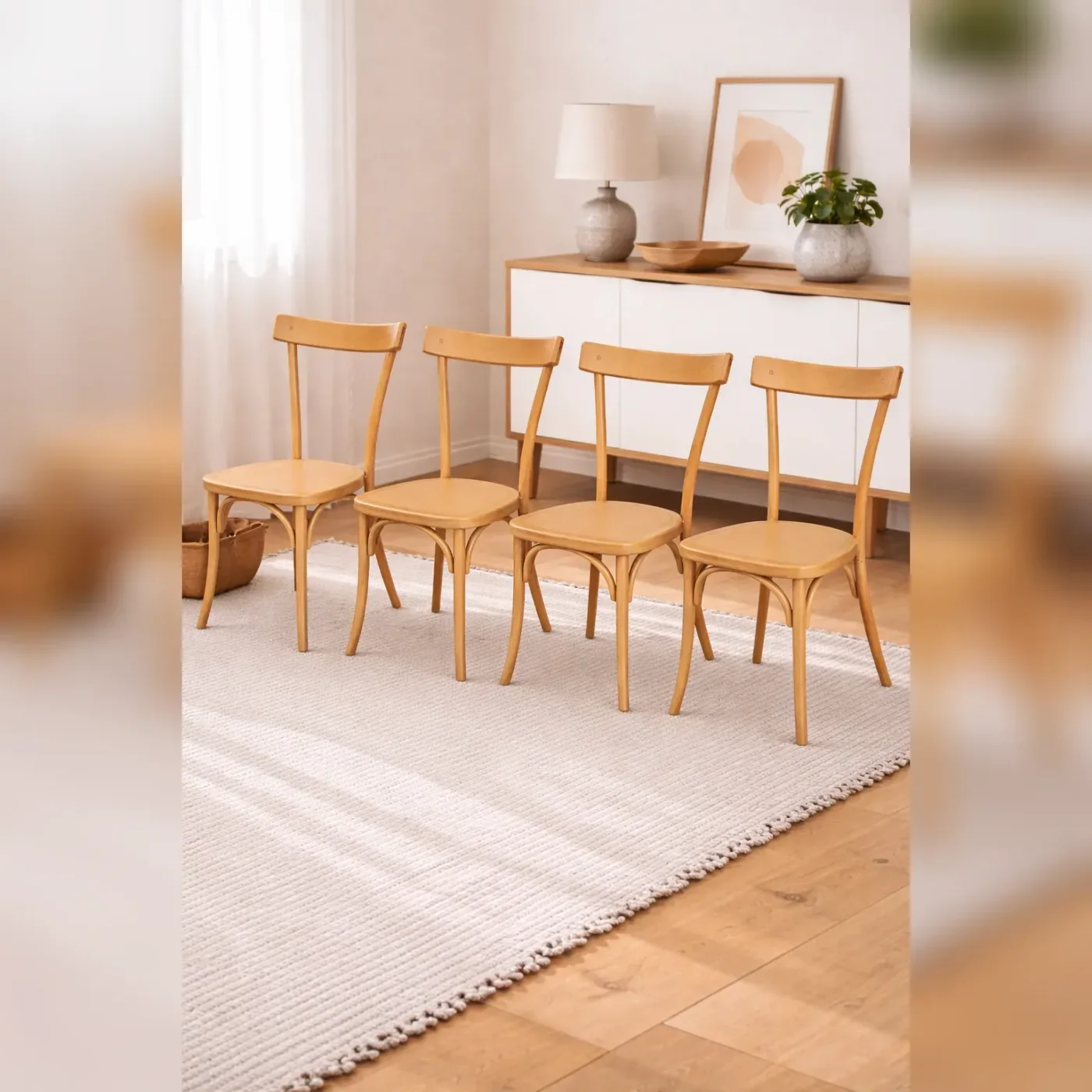 Set de 4 Sillas Madera Luisa