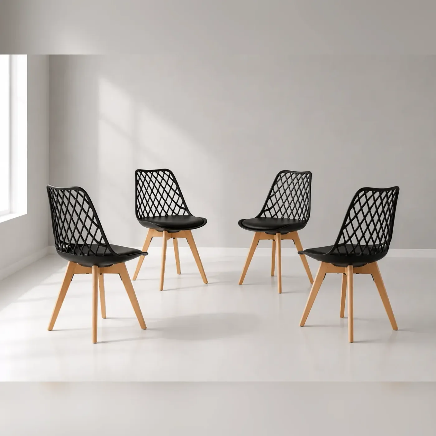 Set de 4 Sillas Tulip Mesh