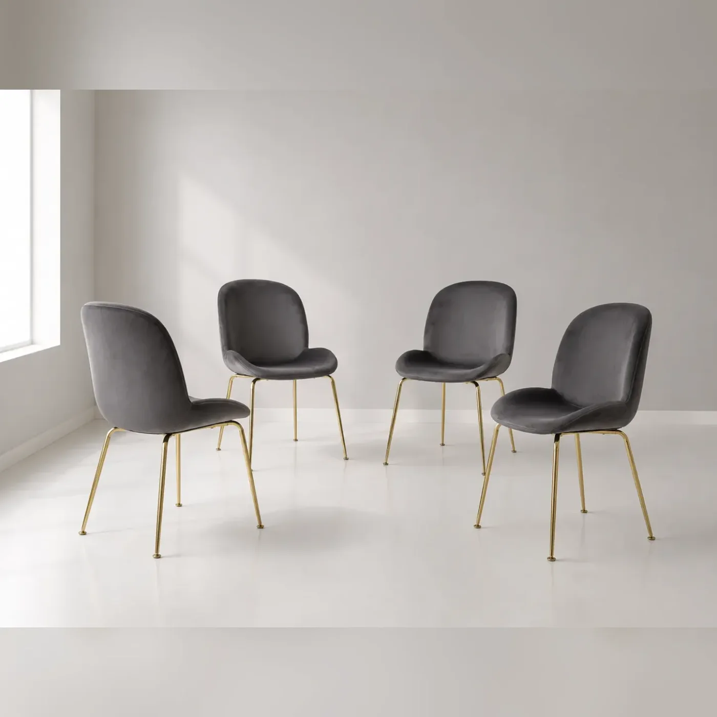 Set de 4 Silla Beetle Gold - Comedores