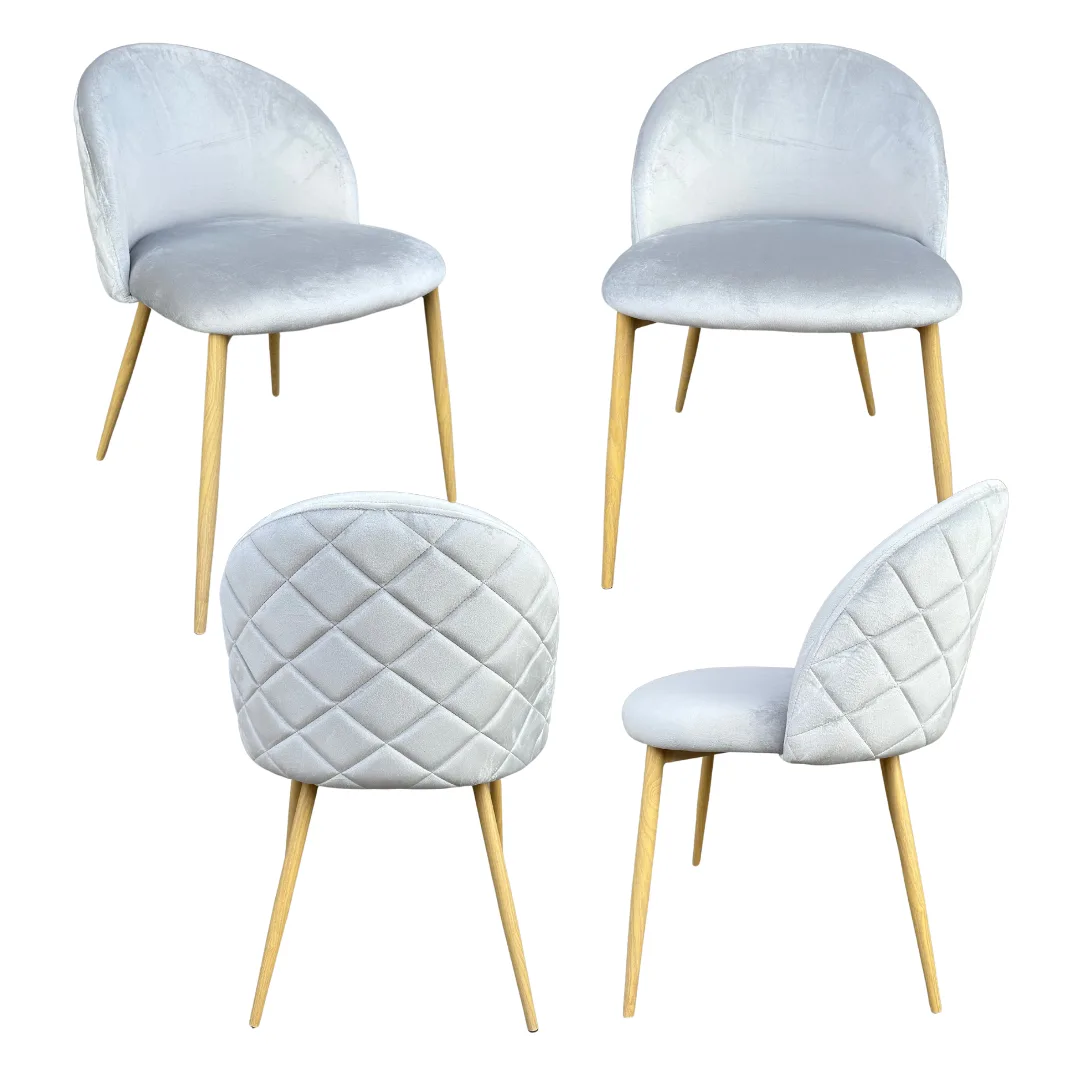 Set de 4 Silla Tokio Felpa Wood