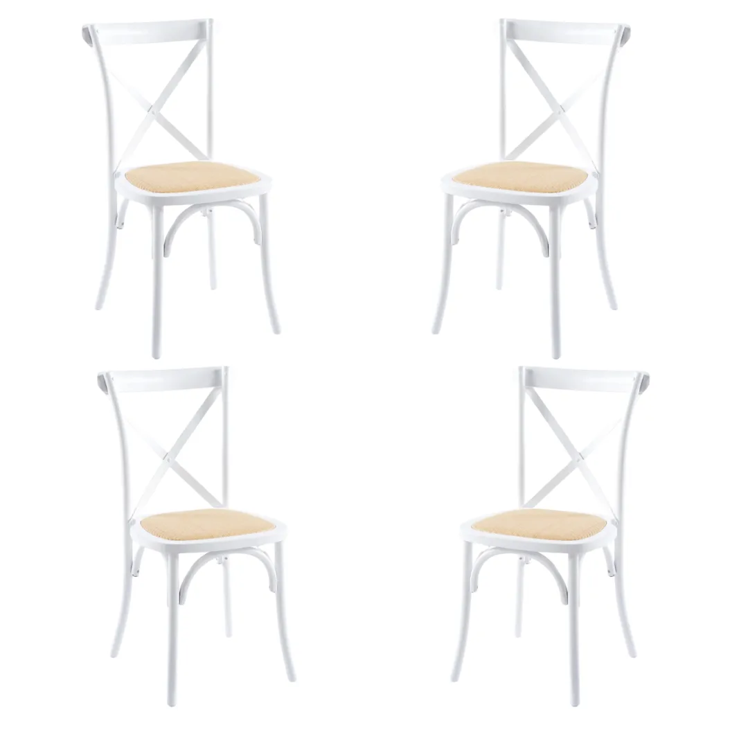 Pack x 4 Sillas Crossback Madera