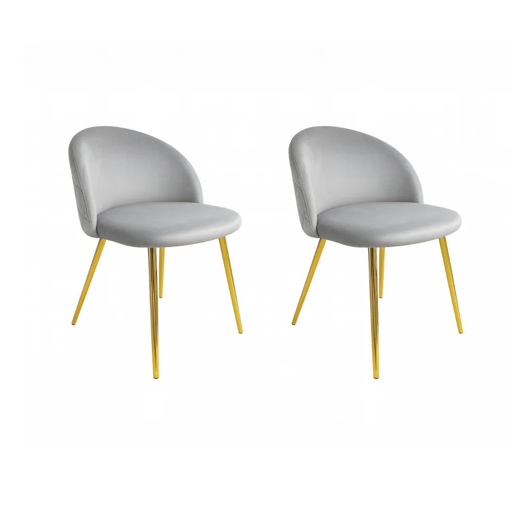 Set de 2 Silla Tokio Felpa Gold