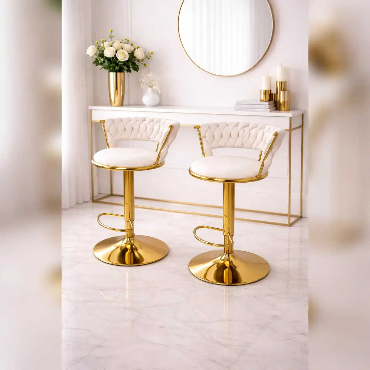 Set de 2 Taburetes Mónaco Gold