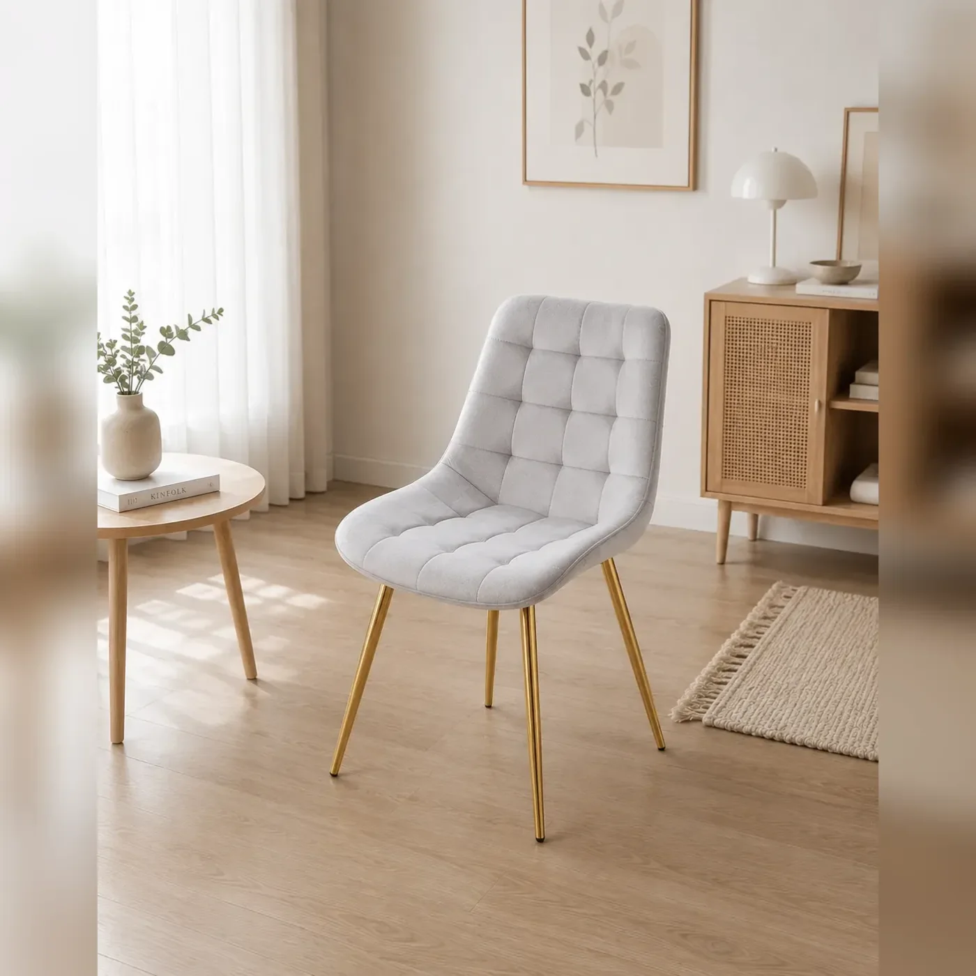 Set de 4 Silla Botón Gold