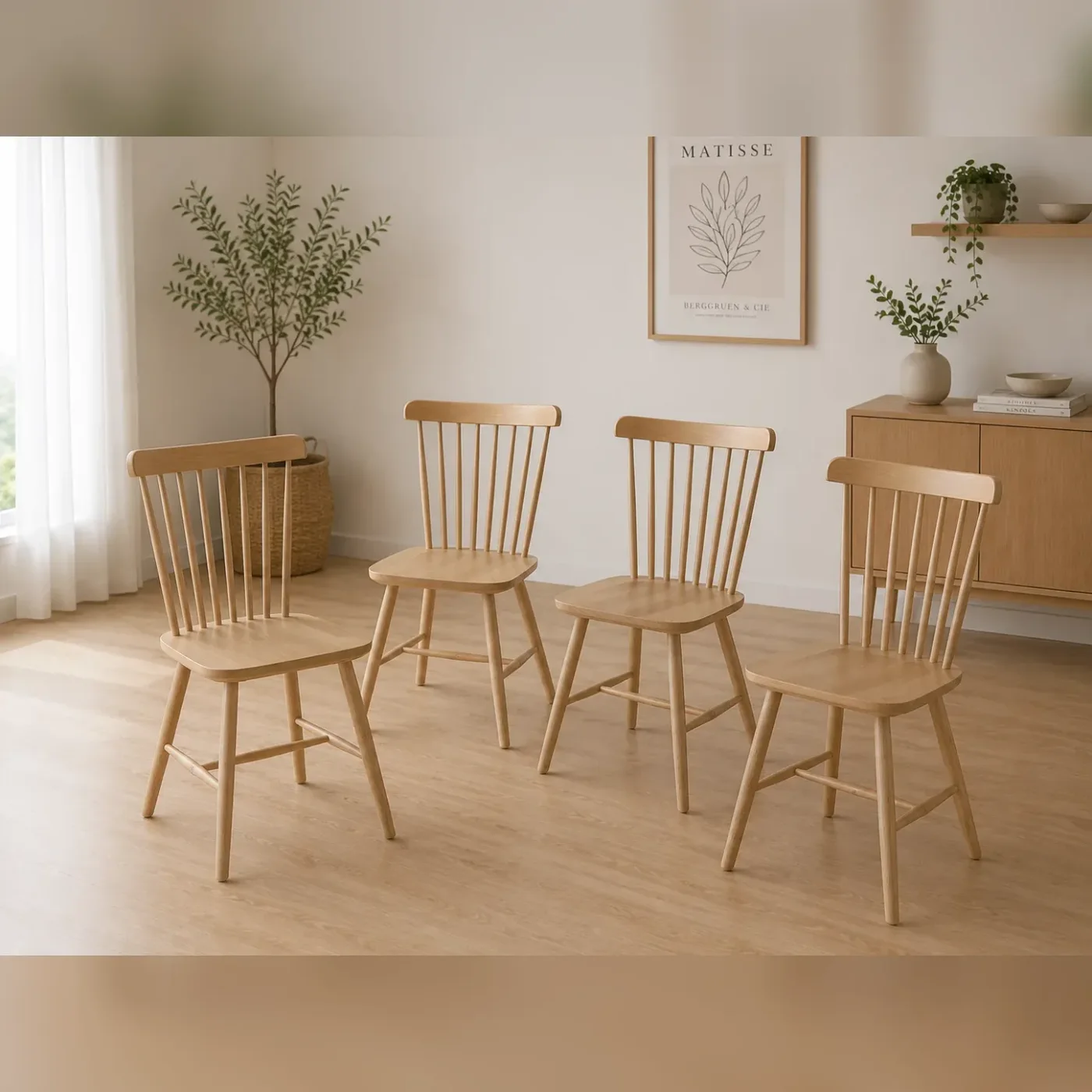 Set de 4 Sillas Windsor Madera
