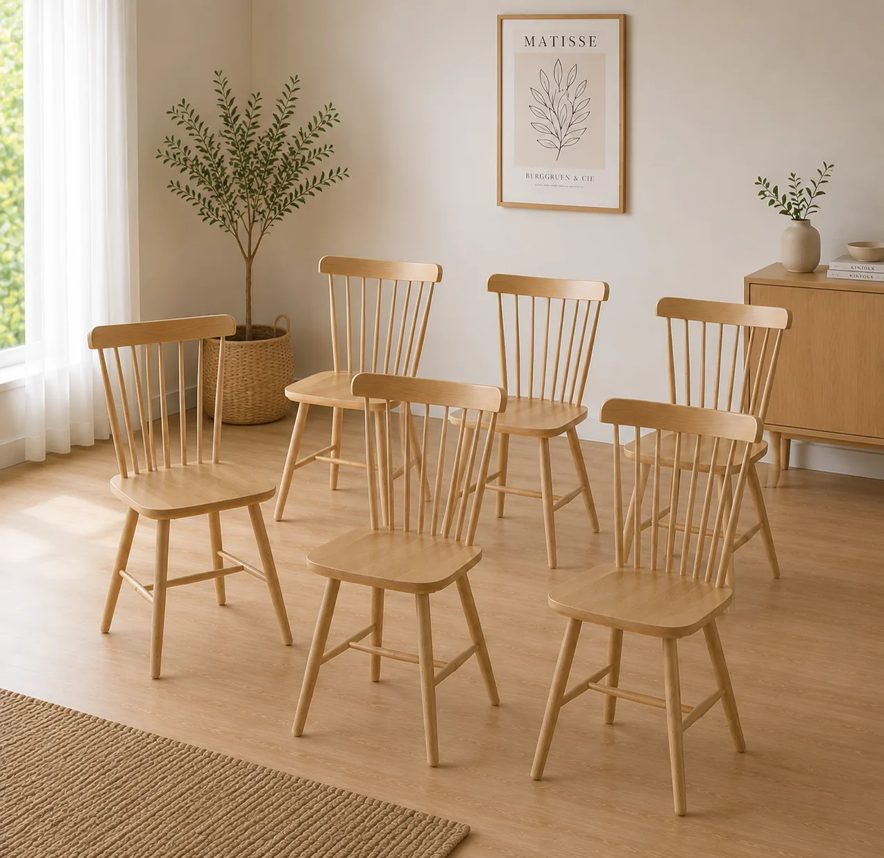 Set de 6 Sillas Windsor Madera