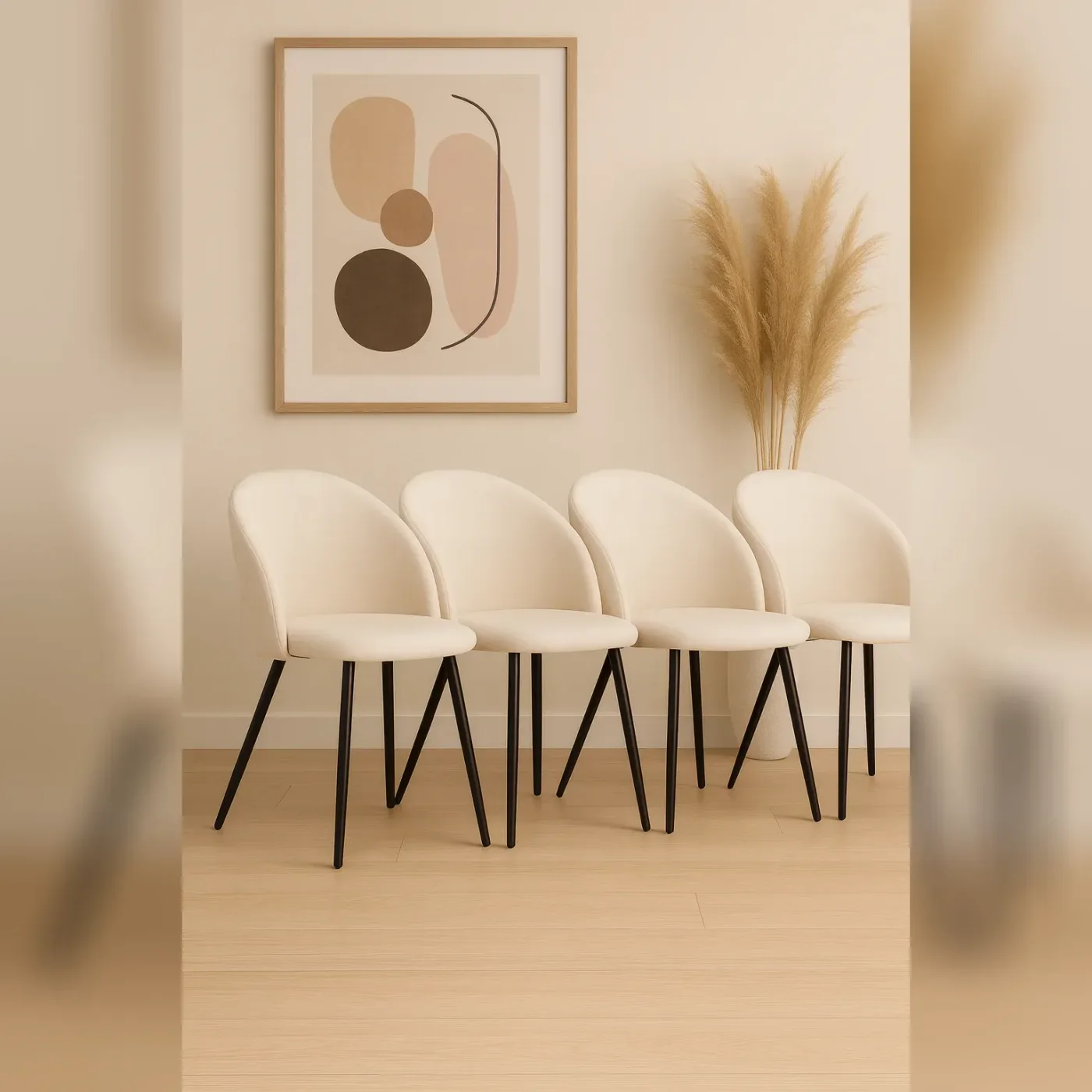 Set de 4 Sillas Tokio Lino Black