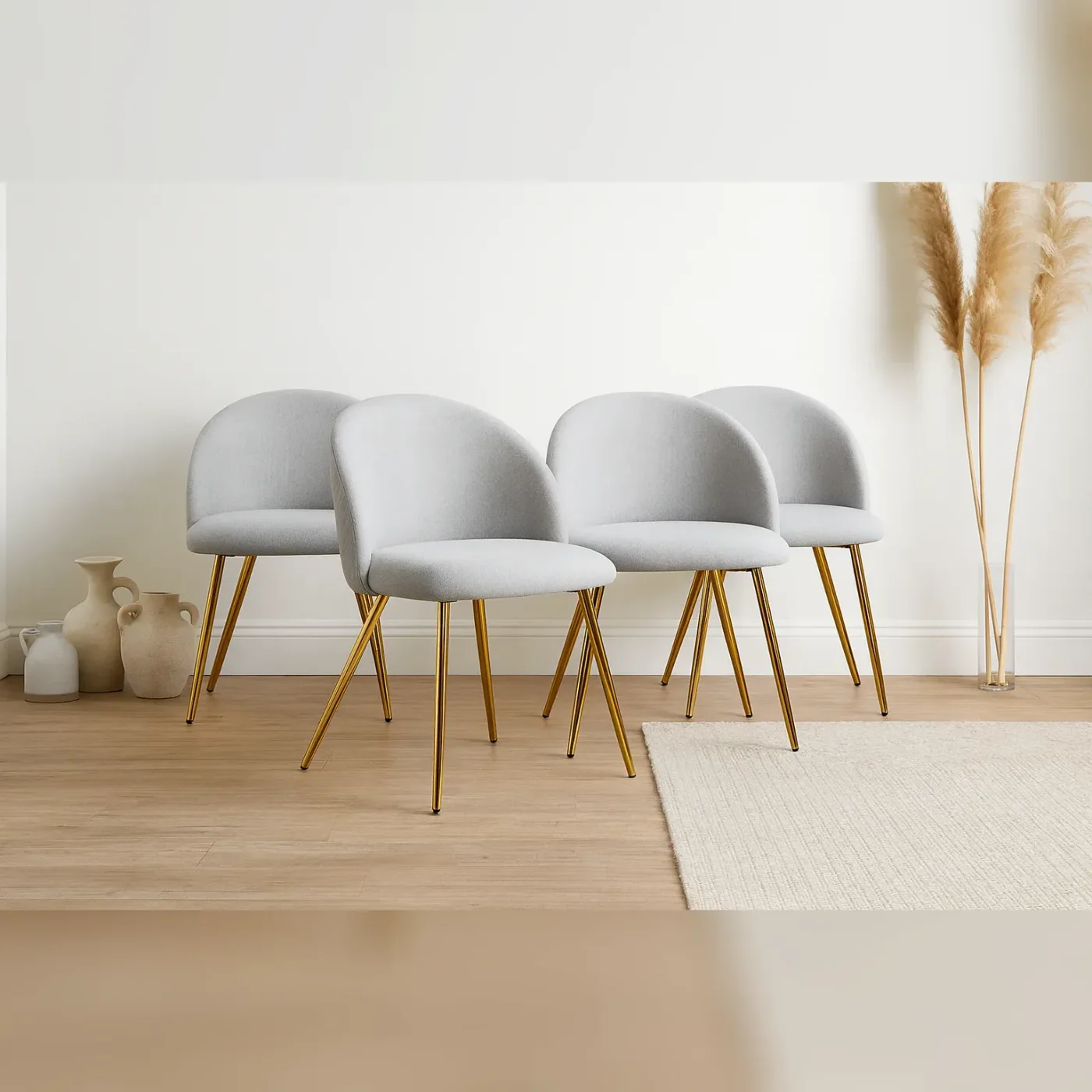 Set de 4 Sillas Tokio Lino Gold