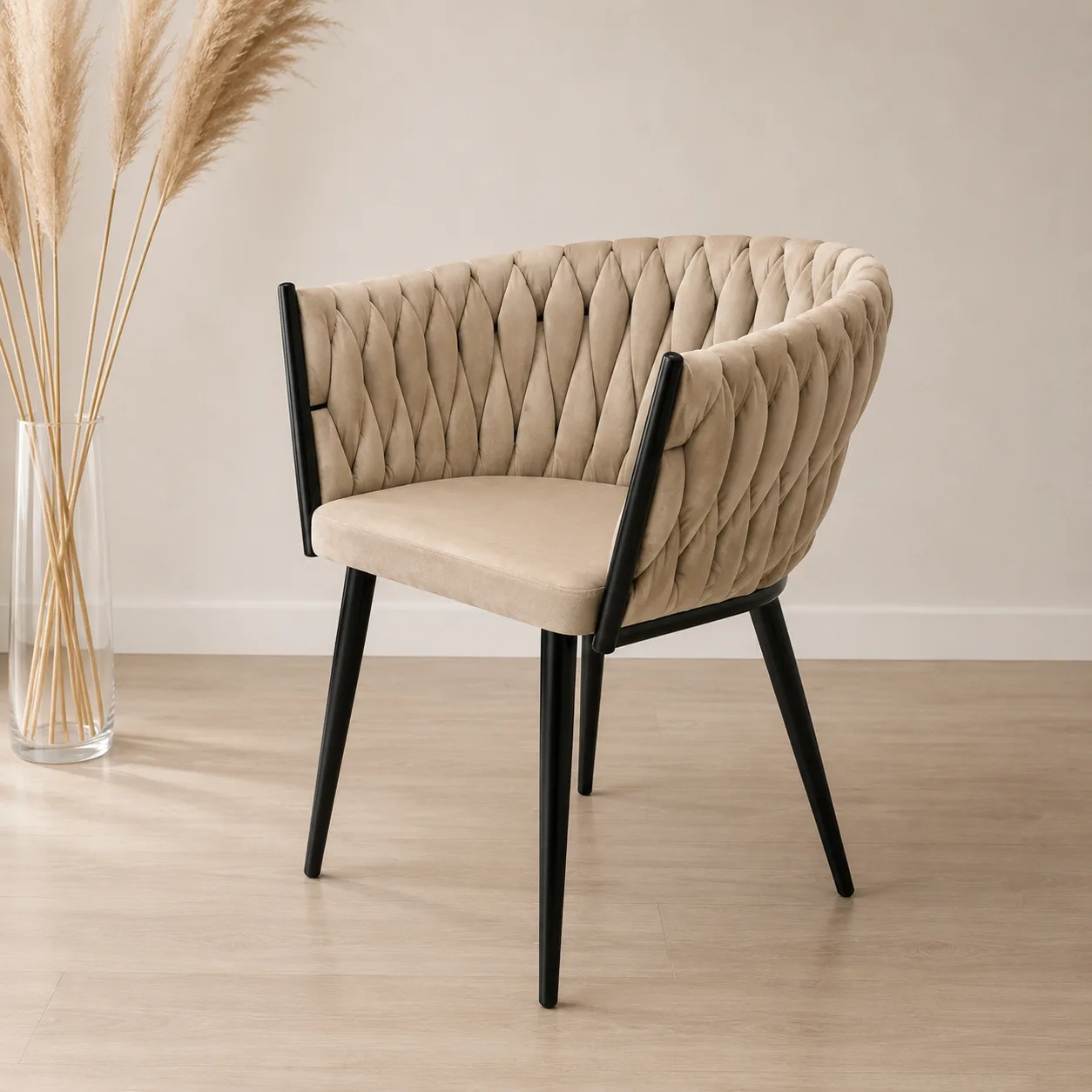 Poltrona Mónaco Felpa Black