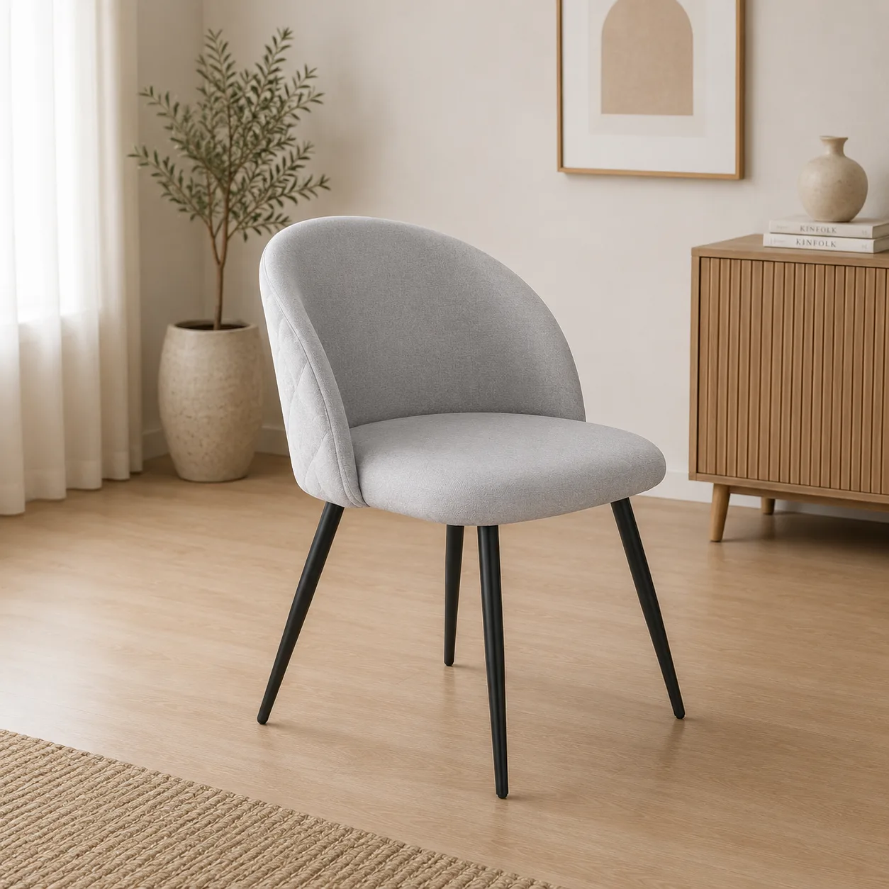 Set 6 Sillas Tokio Lino Black