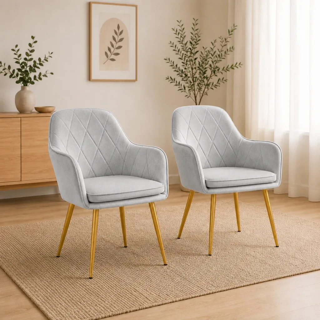 Set de 2 Sitial Diamante Felpa Gold