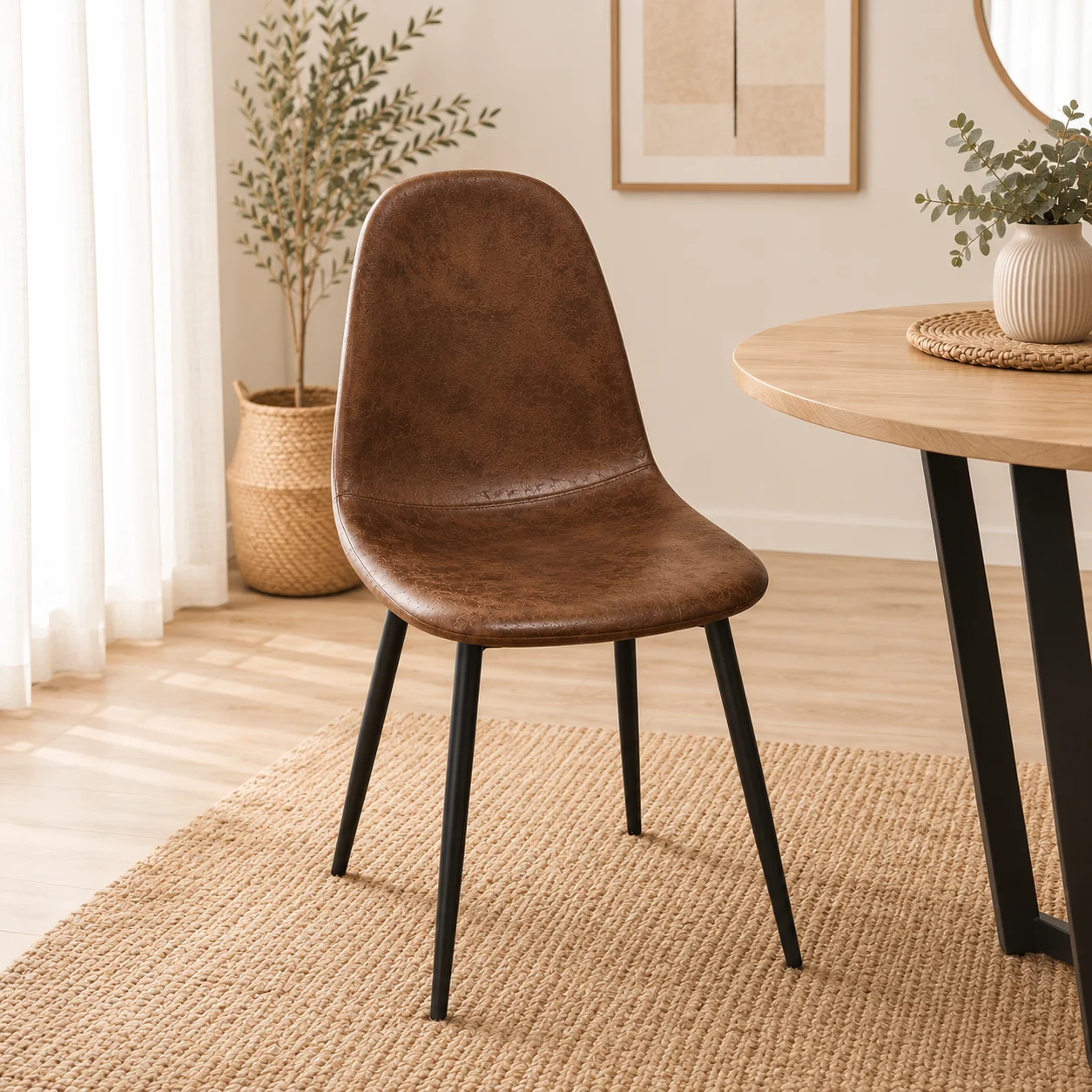 Set de 4 Silla Milano PU Black