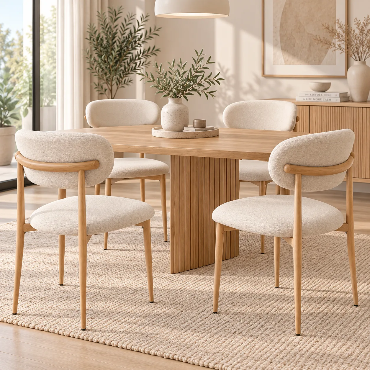 Set de 4 Silla Siena Lino Wood
