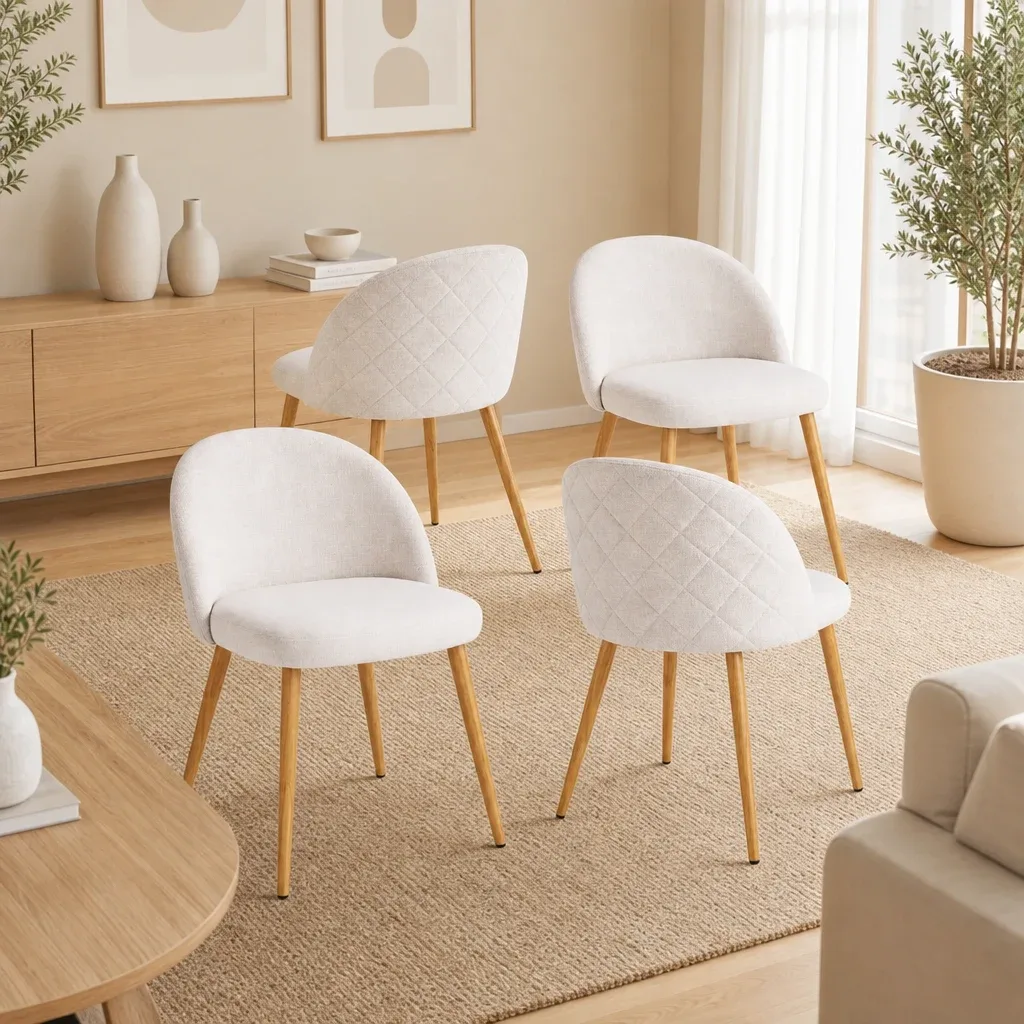 Set de 4 Sillas Tokio Lino Wood