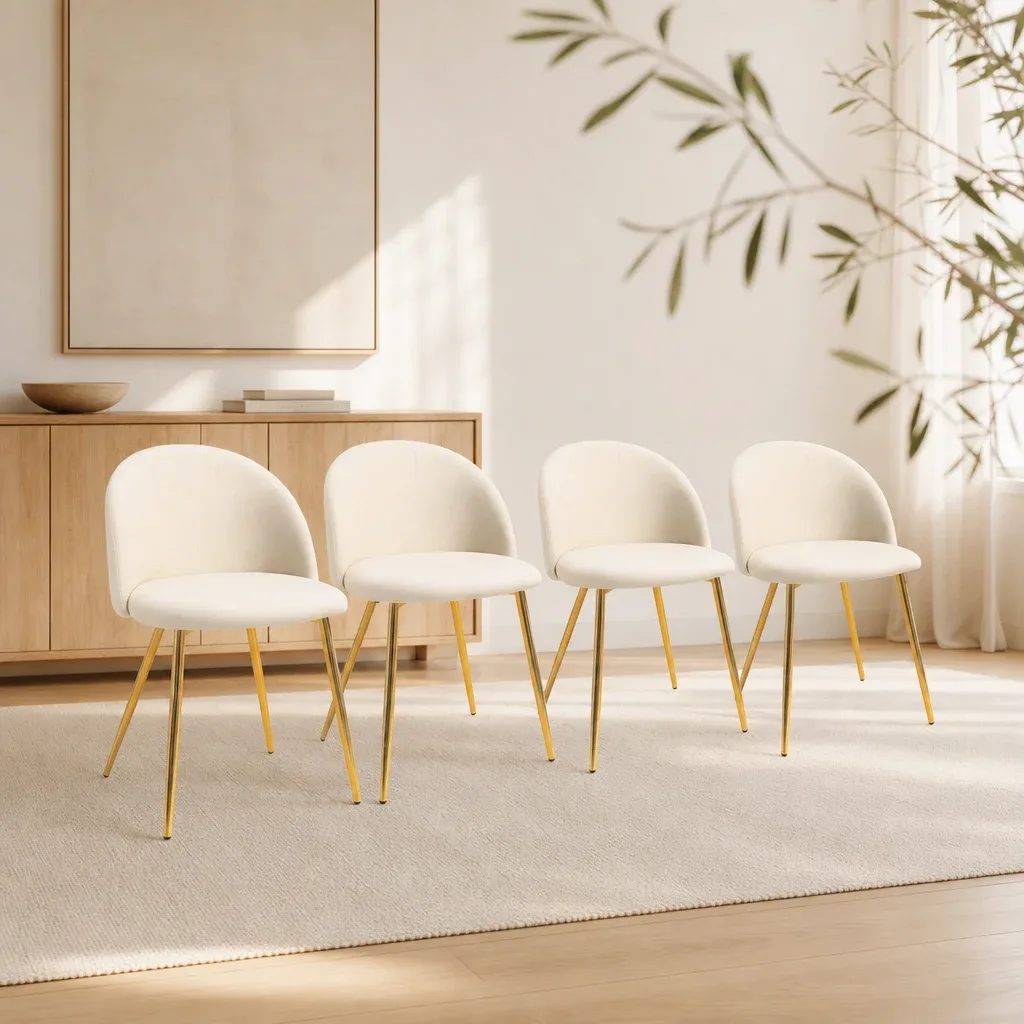 Set de 4 Sillas Tokio Lino Gold