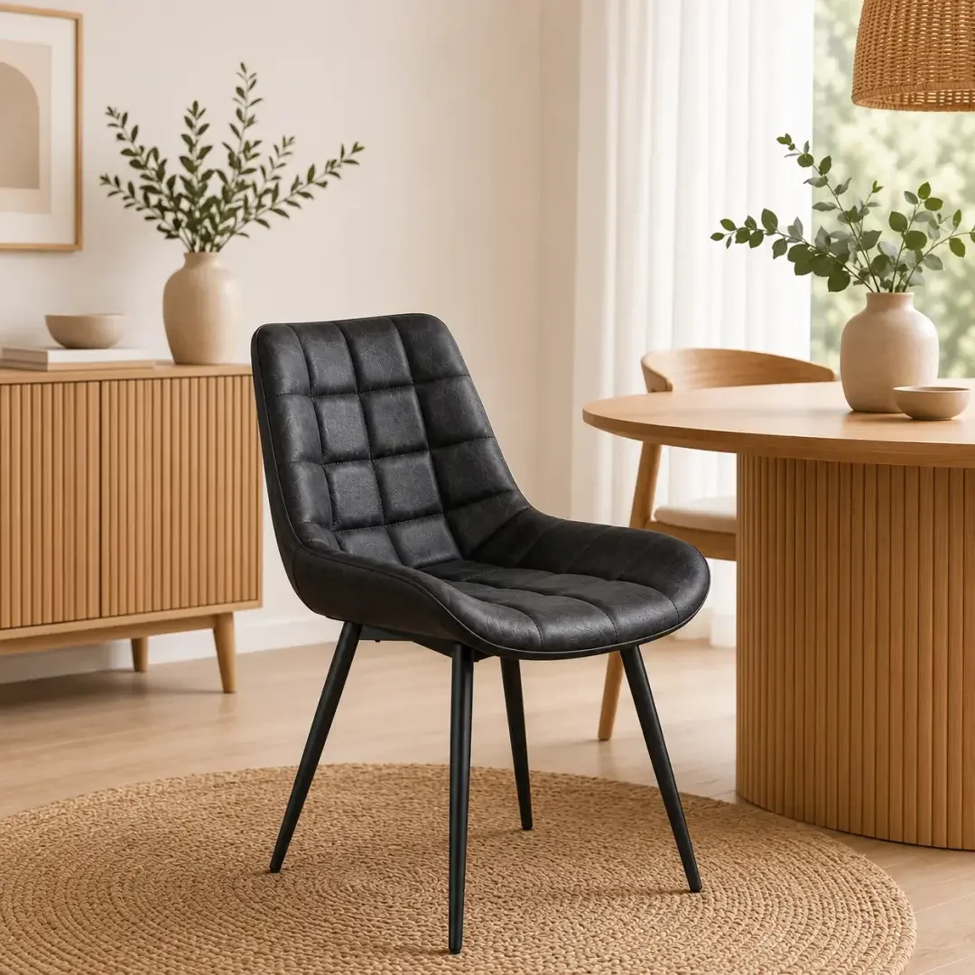 Silla Boton PU Envejecido