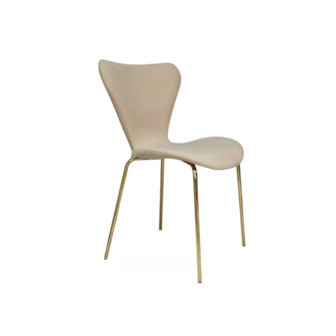 Silla Corazón Felpa Gold