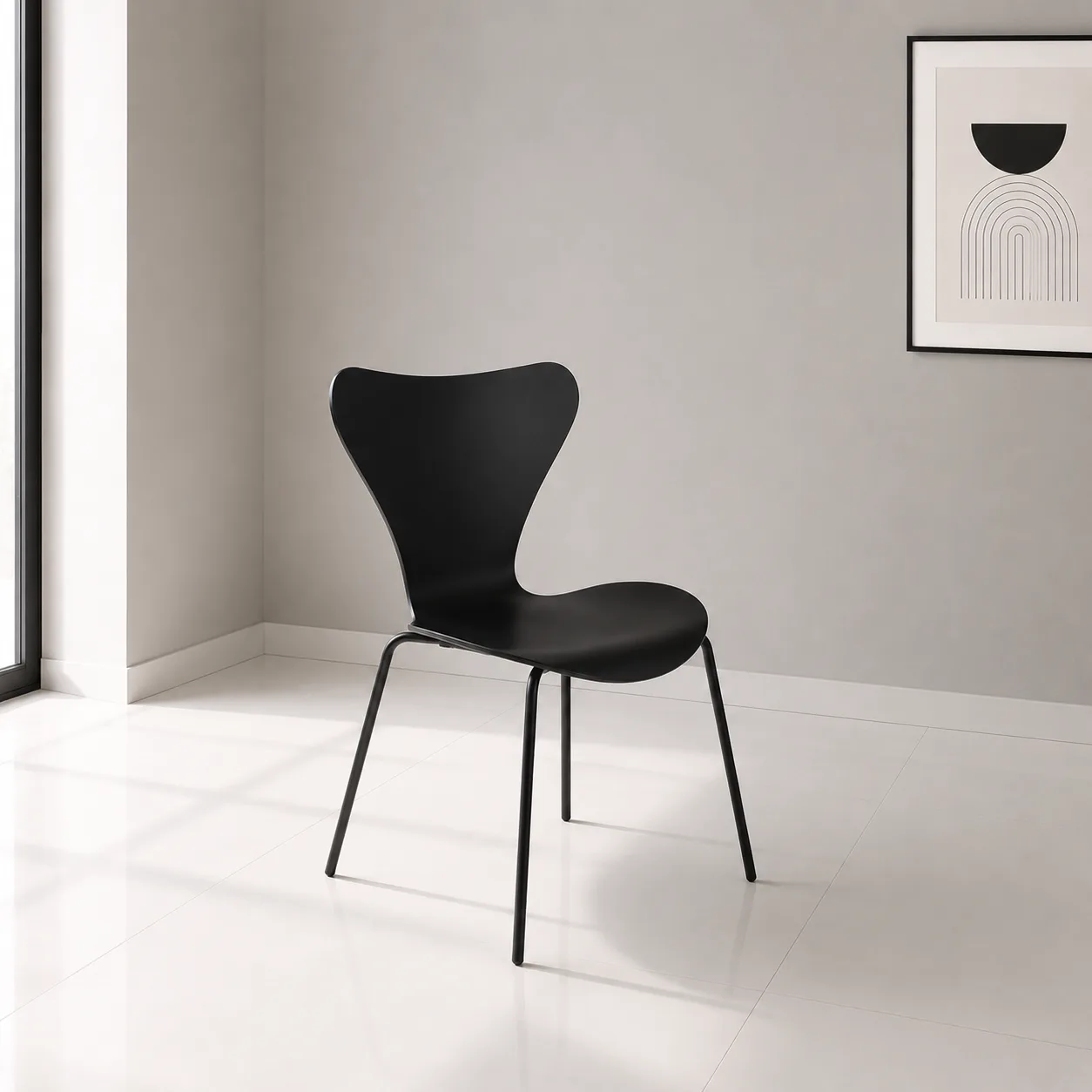 Silla Corazón Polipropileno Black