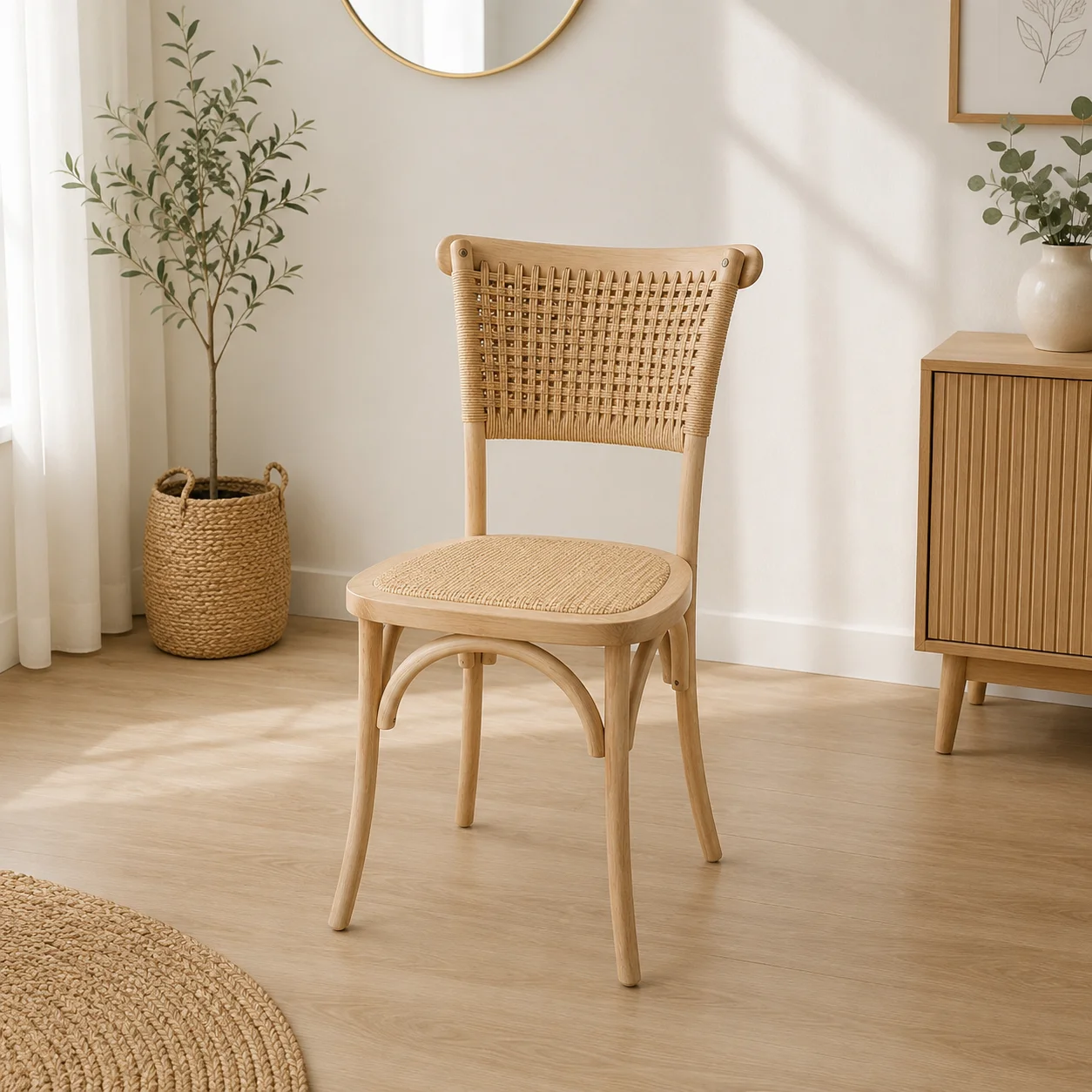 Silla Crossback Madera Yute