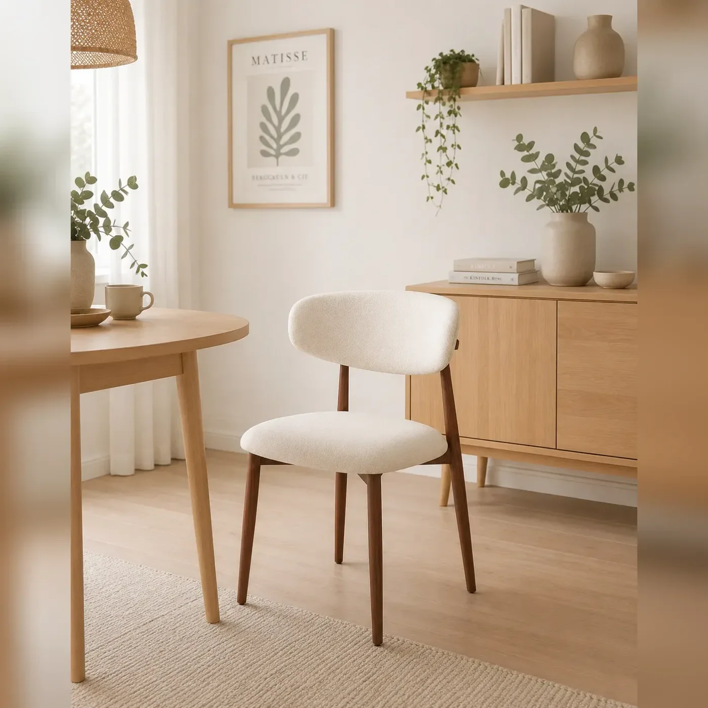 Silla de Comedor Siena Lino Wood/Walnut