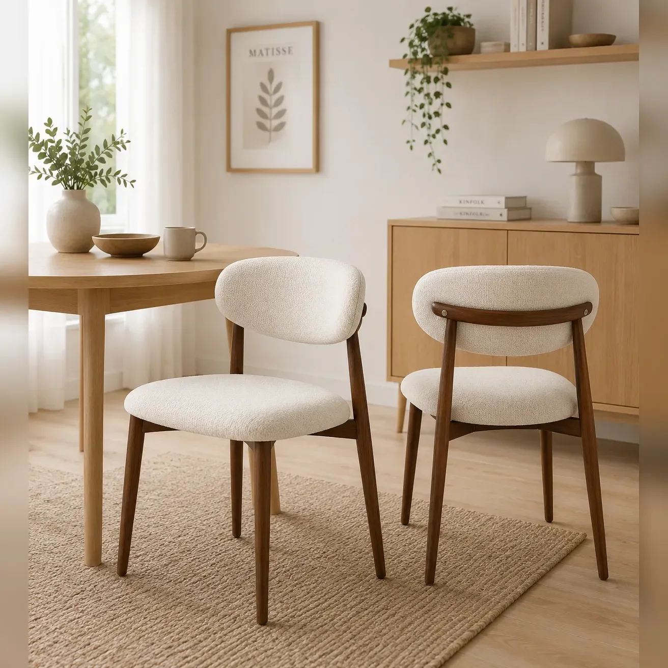 Silla de Comedor Siena Lino Wood/Walnut