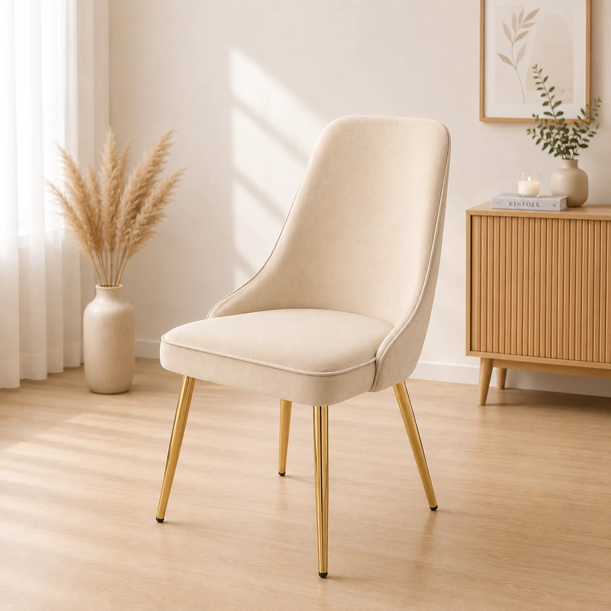 Silla Francia Felpa Gold