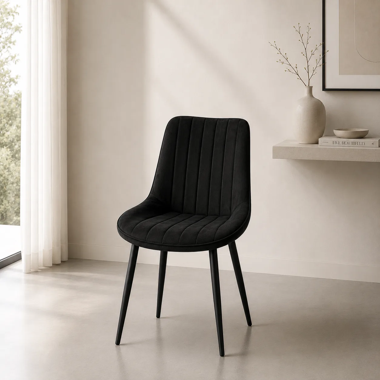 Silla Luxury Felpa Black