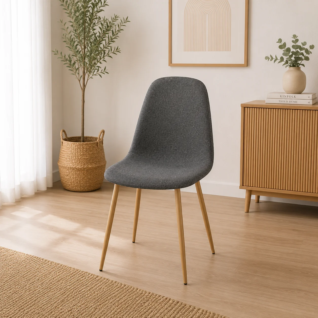 Silla Milano Lino Wood