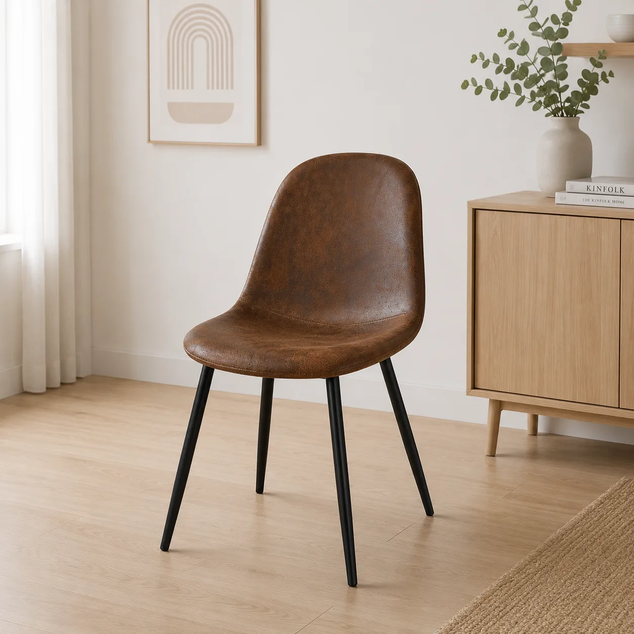 Silla Milano Pu Envejecido Black