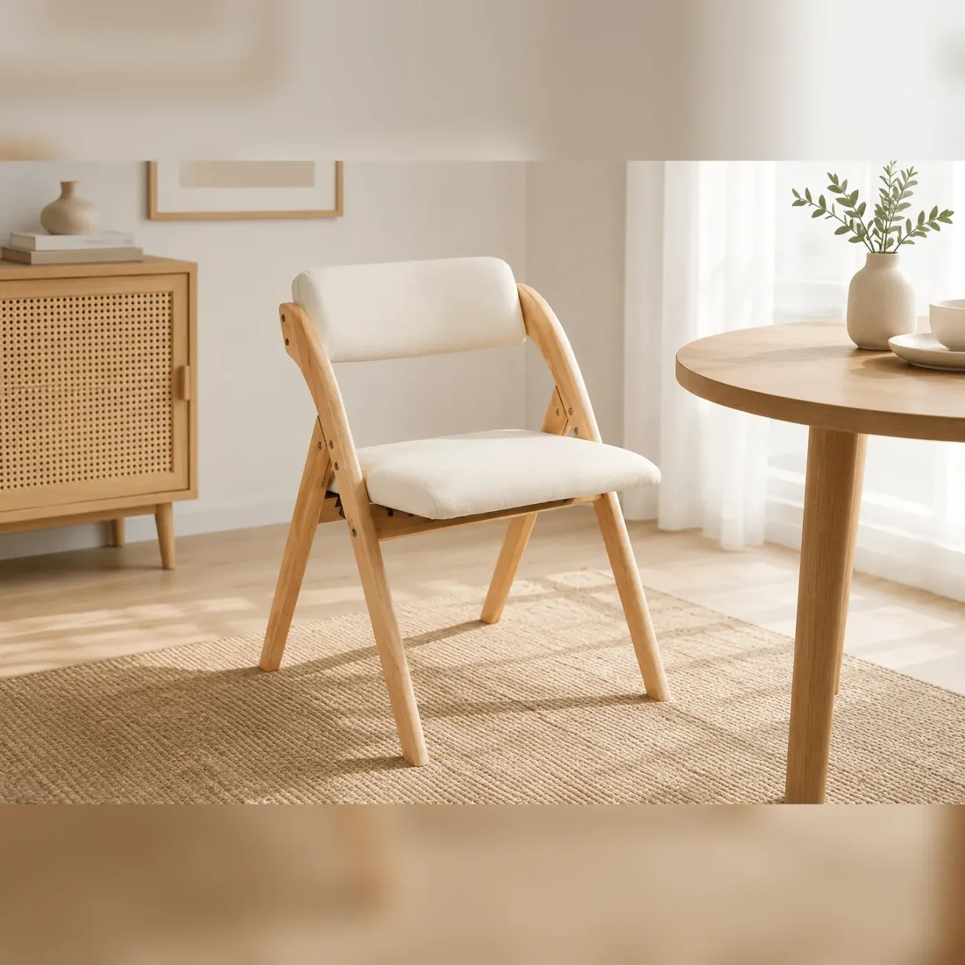 Silla Rita de Madera Plegable Acolchada