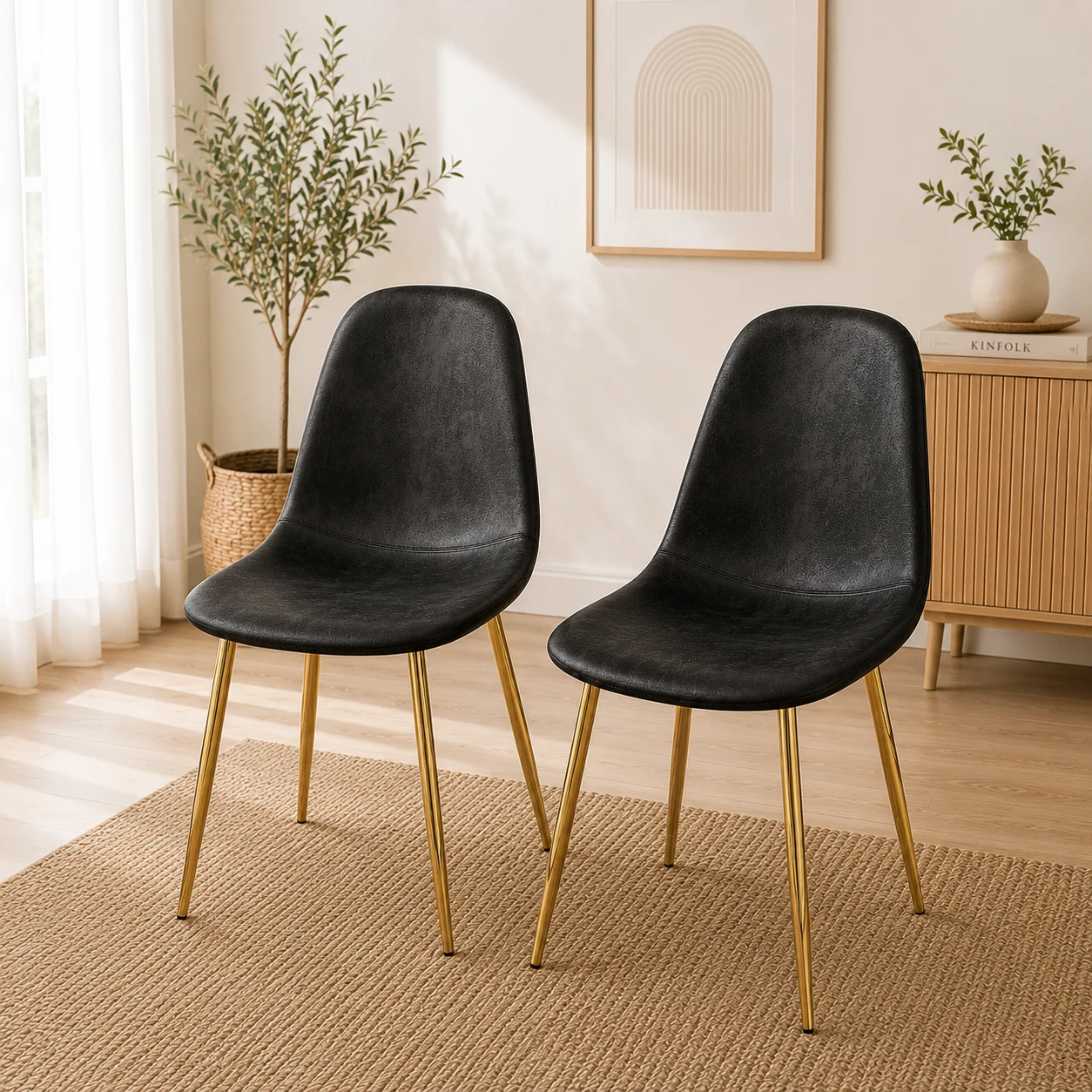 Sillas Milano PU Gold
