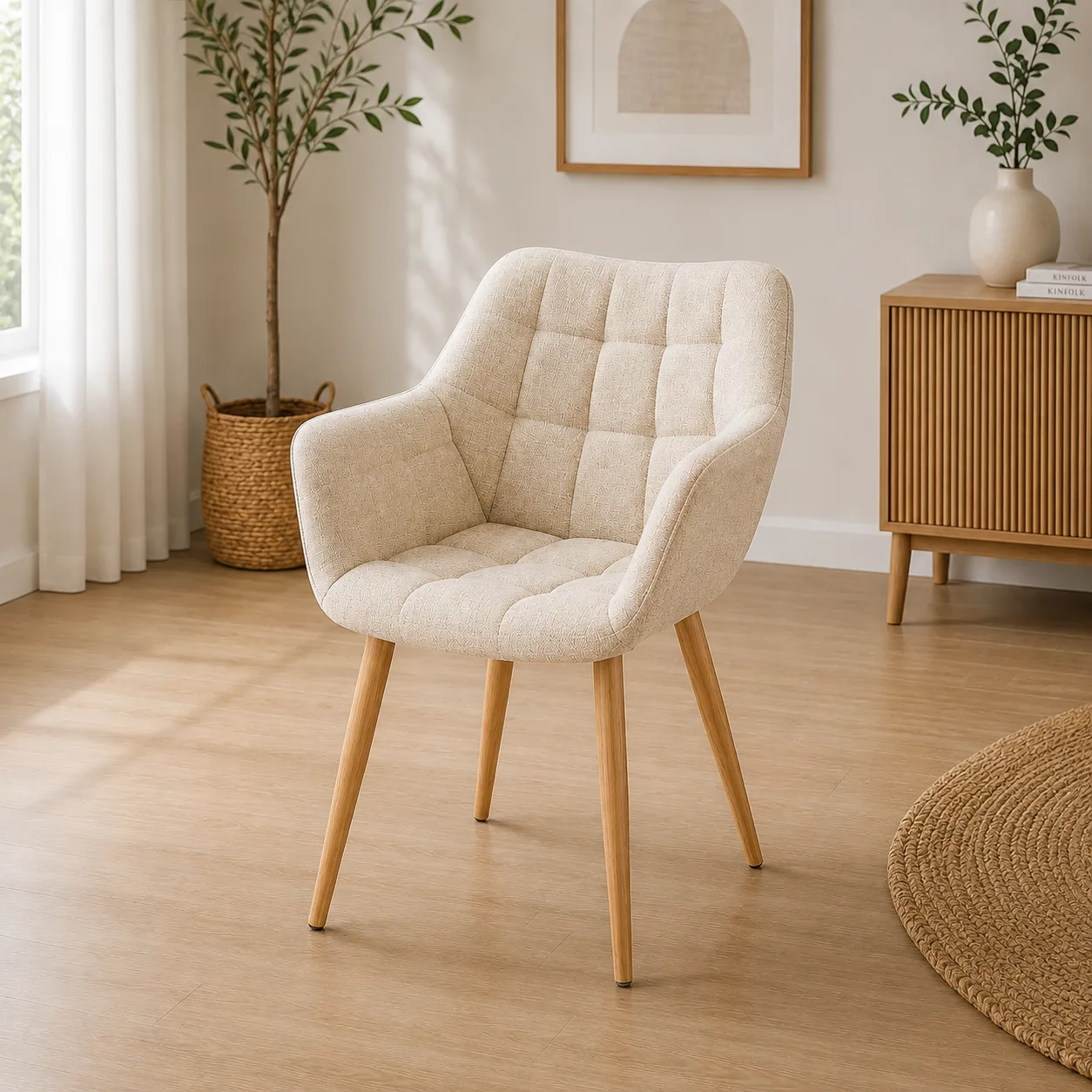 Sitial Boton Lino Wood