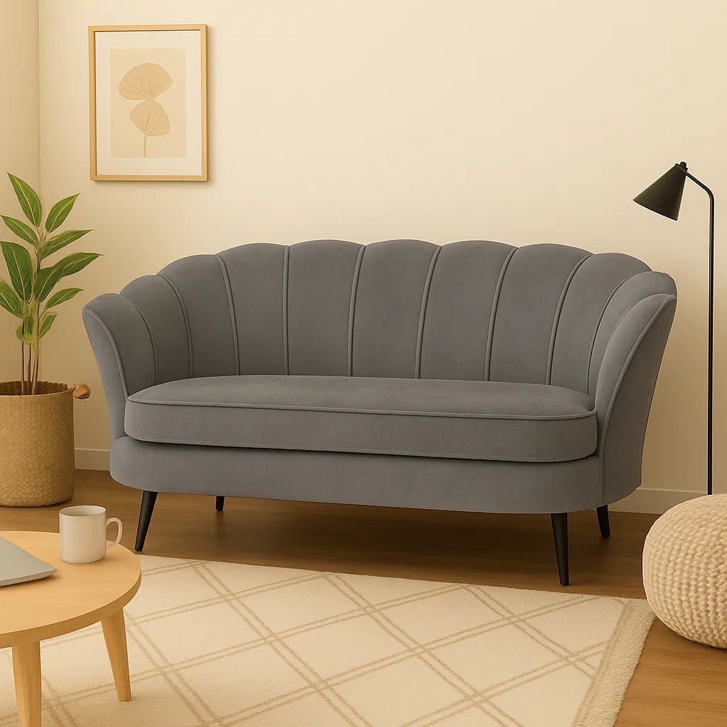 Sofa Corona 2 Cuerpos Gris