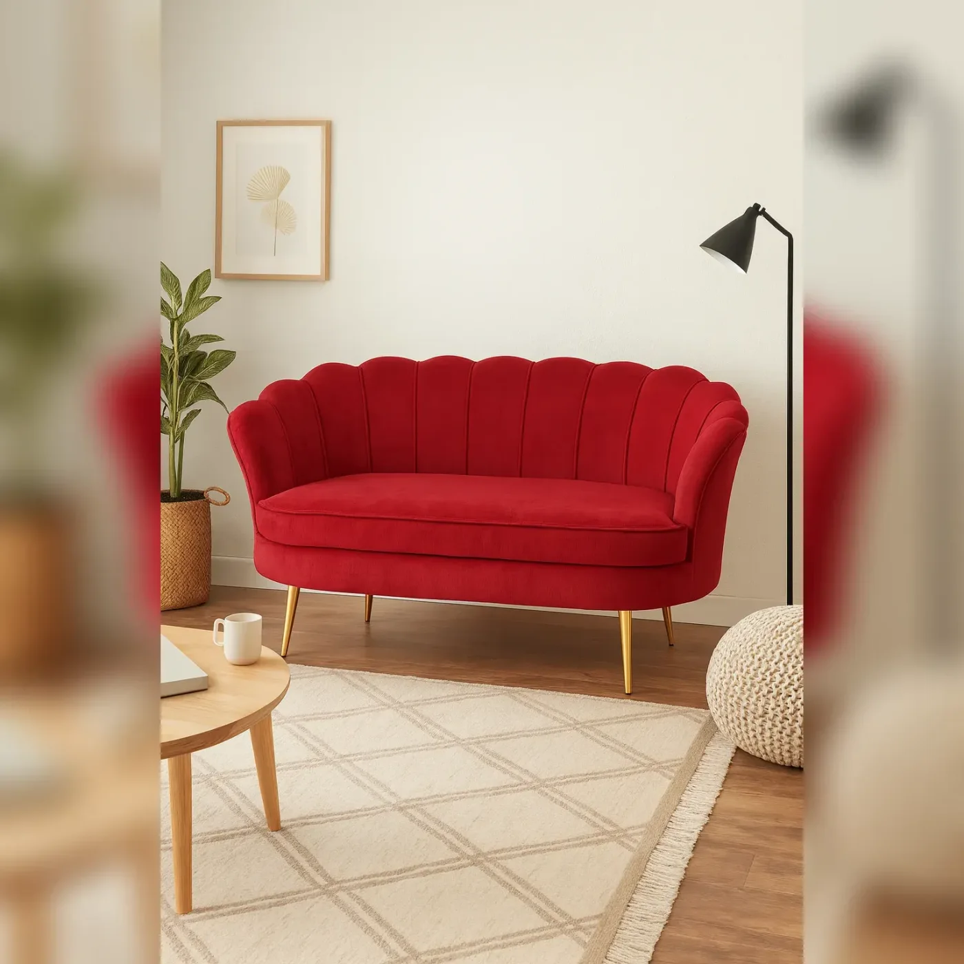 Sofa Corona 2 Cuerpos Rojo