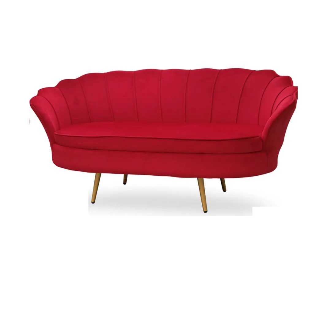 Sofa Corona 3 Cuerpos Rojo