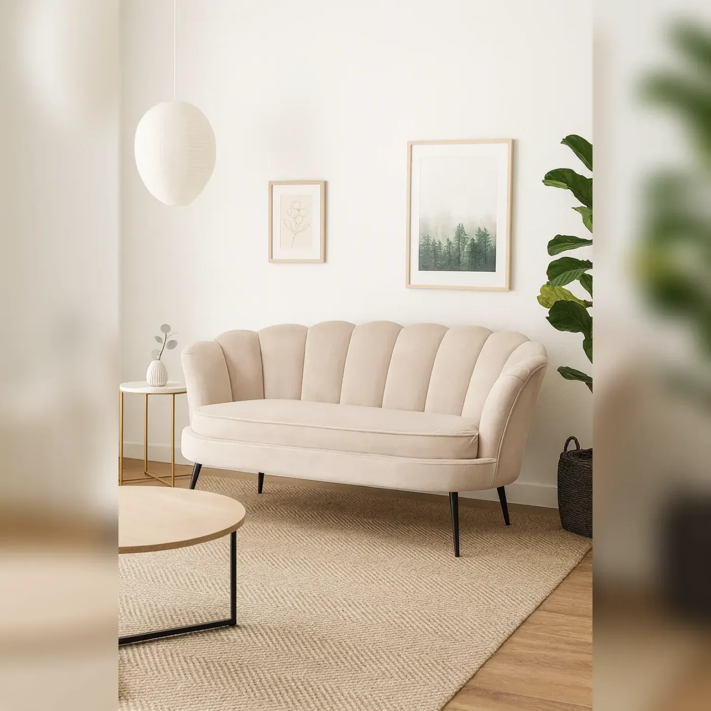 Sofa Corona 3 puestos Beige